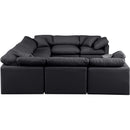  Manufacturer Color_Black -- Meridian Indulge Leather Look 8 pc Sectional IMAGE 5