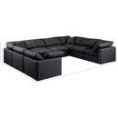  Manufacturer Color_Black -- Meridian Indulge Leather Look 8 pc Sectional IMAGE 9