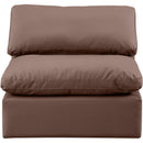  Manufacturer Color_Brown -- Indulge Brown Vegan Leather Upholstered Modular Armless Chair IMAGE 4