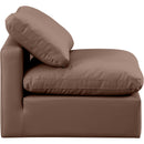 Manufacturer Color_Brown -- Indulge Brown Vegan Leather Upholstered Modular Armless Chair IMAGE 5