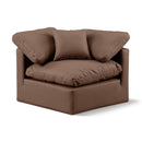  Manufacturer Color_Brown -- Indulge Brown Vegan Leather Upholstered Modular Corner Chair IMAGE 1