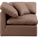  Manufacturer Color_Brown -- Indulge Brown Vegan Leather Upholstered Modular Corner Chair IMAGE 4