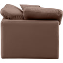 Meridian Indulge Brown Vegan Leather Corner Chair IMAGE 5
