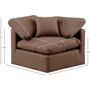  Manufacturer Color_Brown -- Indulge Brown Vegan Leather Upholstered Modular Corner Chair IMAGE 8