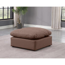  Manufacturer Color_Brown -- Indulge Brown Vegan Leather Upholstered Modular Ottoman IMAGE 2