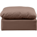  Manufacturer Color_Brown -- Indulge Brown Vegan Leather Upholstered Modular Ottoman IMAGE 3