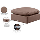  Manufacturer Color_Brown -- Indulge Brown Vegan Leather Upholstered Modular Ottoman IMAGE 5