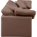  Manufacturer Color_Brown -- Indulge 105" Brown Vegan Leather Upholstered 3 pc Modular Sofa IMAGE 5