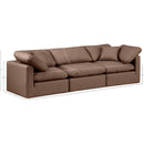Meridian Indulge Brown Vegan Leather Modular Sofa IMAGE 8