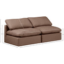 Meridian Indulge Brown Vegan Leather Modular Sofa IMAGE 7