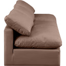 Meridian Indulge Brown Vegan Leather Modular Sofa IMAGE 5