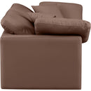 Manufacturer Color_Brown -- Indulge 70" Brown Vegan Leather Upholstered 2 pc Modular Loveseat IMAGE 5