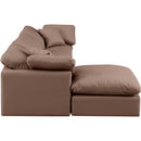  Manufacturer Color_Brown -- Indulge 105" Brown Vegan Leather Upholstered 4 pc Modular Sectional IMAGE 5