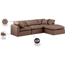 Meridian Indulge Brown Vegan Leather Modular Sectional IMAGE 9