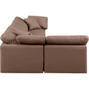 Meridian Indulge Brown Vegan Leather Modular Sectional IMAGE 5