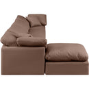  Manufacturer Color_Brown -- Indulge 140" Brown Vegan Leather Upholstered 5 pc Modular Sectional IMAGE 5