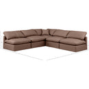 Meridian Indulge Brown Vegan Leather Modular Sectional IMAGE 8