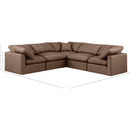 Meridian Indulge Brown Vegan Leather Modular Sectional IMAGE 9