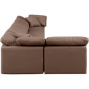 Meridian Indulge Brown Vegan Leather Modular Sectional IMAGE 5