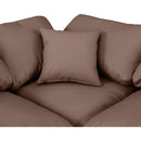  Manufacturer Color_Brown -- Indulge 140" Brown Vegan Leather Upholstered 5 pc Modular Sectional IMAGE 6