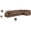 Meridian Indulge Brown Vegan Leather Modular Sectional IMAGE 9