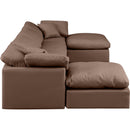  Manufacturer Color_Brown -- Indulge 140" Brown Vegan Leather Upholstered 6 pc Modular Sectional IMAGE 5