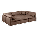  Manufacturer Color_Brown -- Indulge 105" Brown Vegan Leather Upholstered 6 pc Modular Sectional IMAGE 8