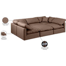 Meridian Indulge Brown Vegan Leather Modular Sectional IMAGE 9