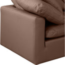  Manufacturer Color_Brown -- Indulge 140" Brown Vegan Leather Upholstered 7 pc Modular Sectional IMAGE 6