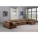  Manufacturer Color_Brown -- Indulge 175" Brown Vegan Leather Upholstered 7 pc Modular Sectional IMAGE 2