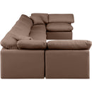  Manufacturer Color_Brown -- Indulge 175" Brown Vegan Leather Upholstered 7 pc Modular Sectional IMAGE 5