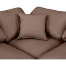Meridian Indulge Brown Vegan Leather Modular Sectional IMAGE 6