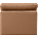 Manufacturer Color_Cognac -- Indulge Cognac Vegan Leather Upholstered Modular Armless Chair IMAGE 3
