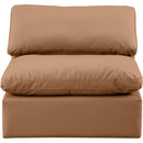  Manufacturer Color_Cognac -- Indulge Cognac Vegan Leather Upholstered Modular Armless Chair IMAGE 4
