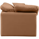 Meridian Indulge Cognac Vegan Leather Corner Chair IMAGE 5