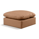  Manufacturer Color_Cognac -- Indulge Cognac Vegan Leather Upholstered Modular Ottoman IMAGE 1