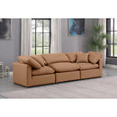  Manufacturer Color_Cognac -- Indulge 105" Cognac Vegan Leather Upholstered 3 pc Modular Sofa IMAGE 2