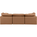  Manufacturer Color_Cognac -- Indulge 105" Cognac Vegan Leather Upholstered 3 pc Modular Sofa IMAGE 3