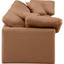  Manufacturer Color_Cognac -- Indulge 105" Cognac Vegan Leather Upholstered 3 pc Modular Sofa IMAGE 5