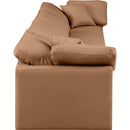  Manufacturer Color_Cognac -- Indulge 140" Cognac Vegan Leather Upholstered 4 pc Modular Sofa IMAGE 5