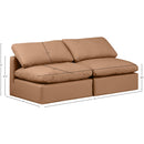 Meridian Indulge Cognac Vegan Leather Modular Sofa IMAGE 7