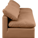  Manufacturer Color_Cognac -- Indulge 105" Cognac Vegan Leather Upholstered 3 pc Armless Modular Sofa IMAGE 5