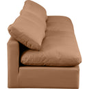  Manufacturer Color_Cognac -- Indulge 140" Cognac Vegan Leather Upholstered 4 pc Armless Modular Sofa IMAGE 5