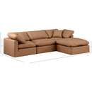  Manufacturer Color_Cognac -- Indulge 105" Cognac Vegan Leather Upholstered 4 pc Modular Sectional IMAGE 8