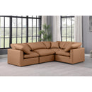  Manufacturer Color_Cognac -- Indulge 105" Cognac Vegan Leather Upholstered 4 pc Modular Sectional IMAGE 2