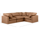  Manufacturer Color_Cognac -- Indulge 105" Cognac Vegan Leather Upholstered 4 pc Modular Sectional IMAGE 9