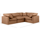 Meridian Indulge Cognac Vegan Leather Modular Sectional IMAGE 9