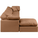  Manufacturer Color_Cognac -- Indulge 140" Cognac Vegan Leather Upholstered 5 pc Modular Sectional IMAGE 5