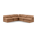  Manufacturer Color_Cognac -- Indulge 105" Cognac Vegan Leather Upholstered 5 pc Modular Sectional IMAGE 1