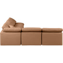  Manufacturer Color_Cognac -- Indulge 105" Cognac Vegan Leather Upholstered 5 pc Modular Sectional IMAGE 5